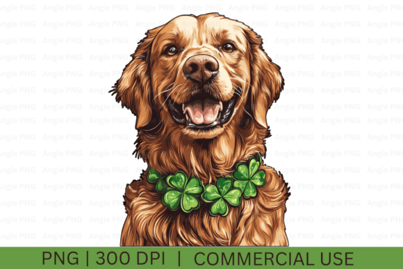 Golden Retriever St Patrick's Day