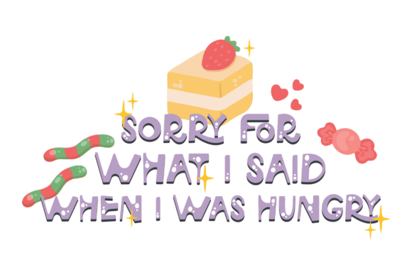 Hungry Apology Embroidery Design