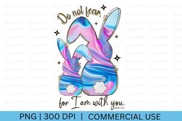 Iridescent Easter Bunny, Christian PNG