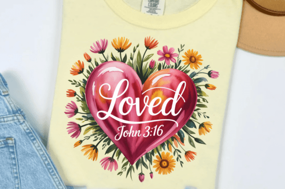 Loved John 316 PNG, Christian Valentines
