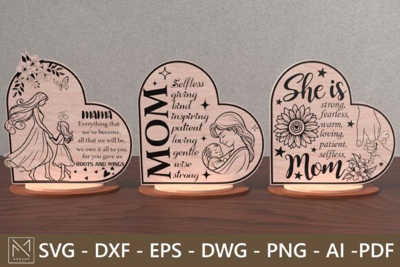 Mother's Day Heart Sign SVG Bundle