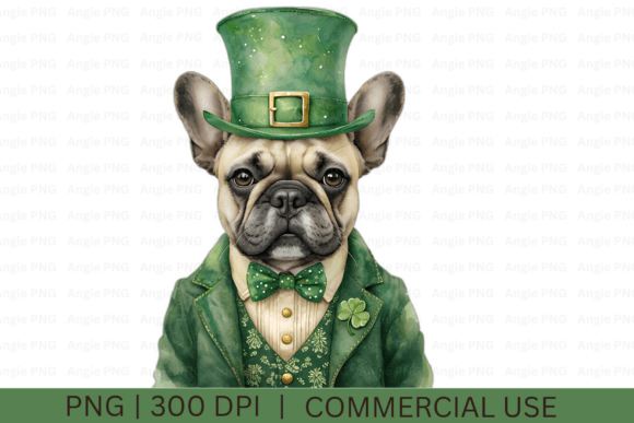 St. Patrick's Day French Bulldog PNG