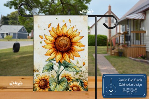 Summer Spring Garden Flag Png Sunflower