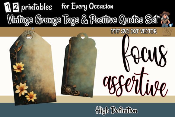 Vintage Grunge Tags Positive Quotes
